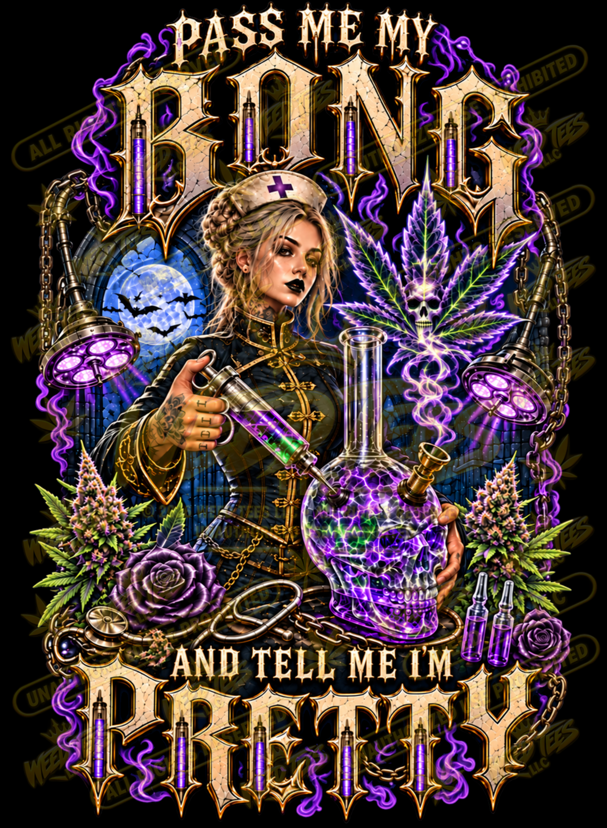 Pass Me My Bong: Graveyard Shift – Classic Unisex Pullover Hoodie