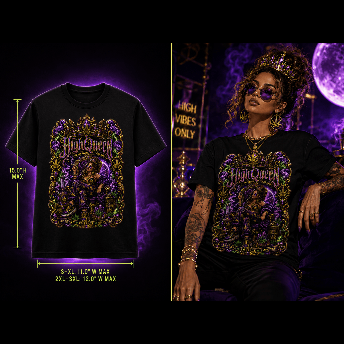 High Queen – Premium Cannabis Graphic Tee