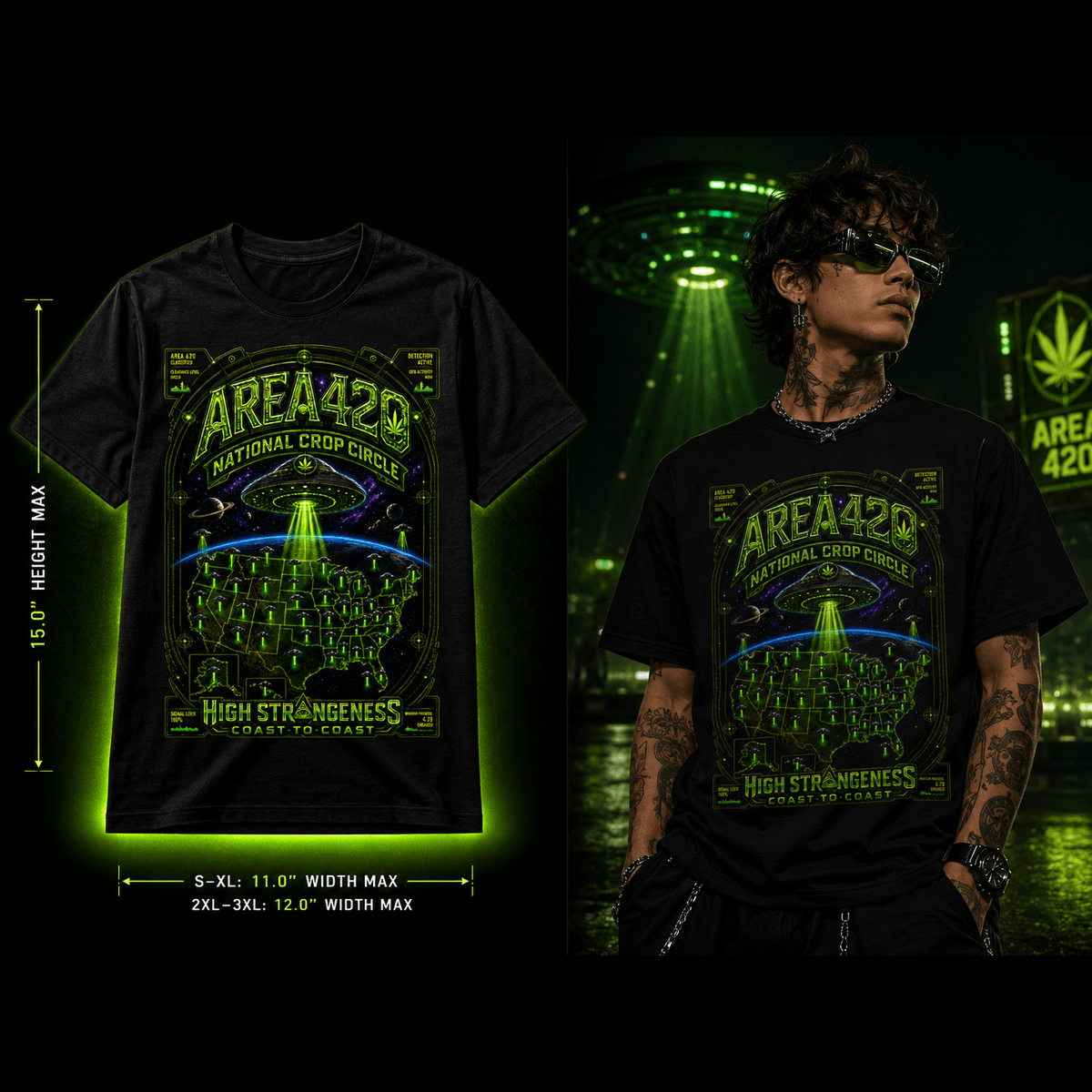 Area 420 – National Crop Circle Graphic Tee