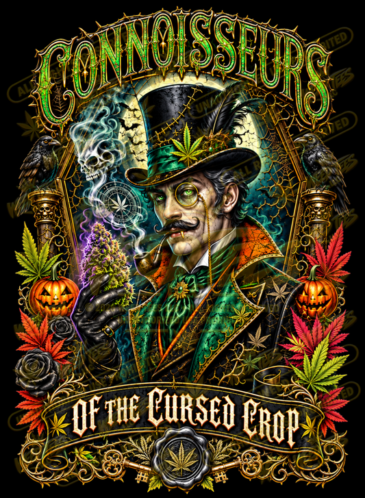 Connoisseurs of the Cursed Crop | Halloween Stoner T-Shirt