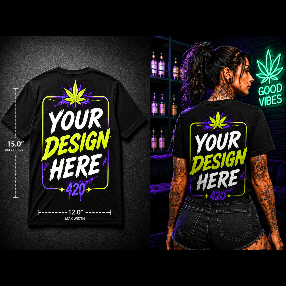 Custom Business & Bulk T-Shirts – Upload Your Design (Full Back Print)