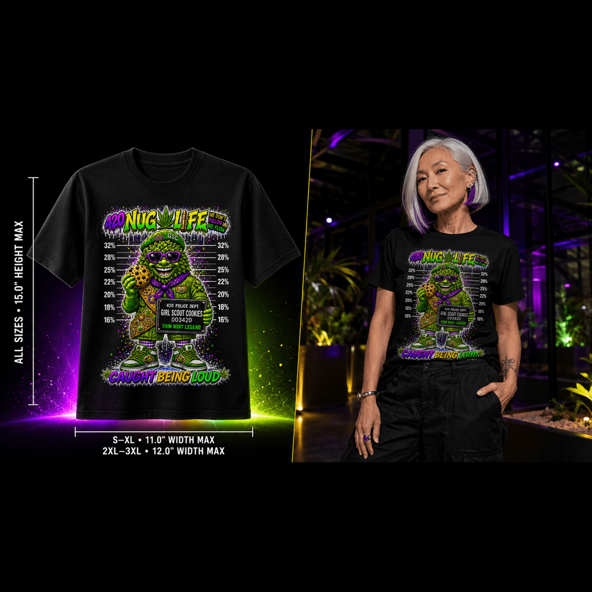 Girl Scout Cookies – Caught Being Loud Cannabis Graphic Tee