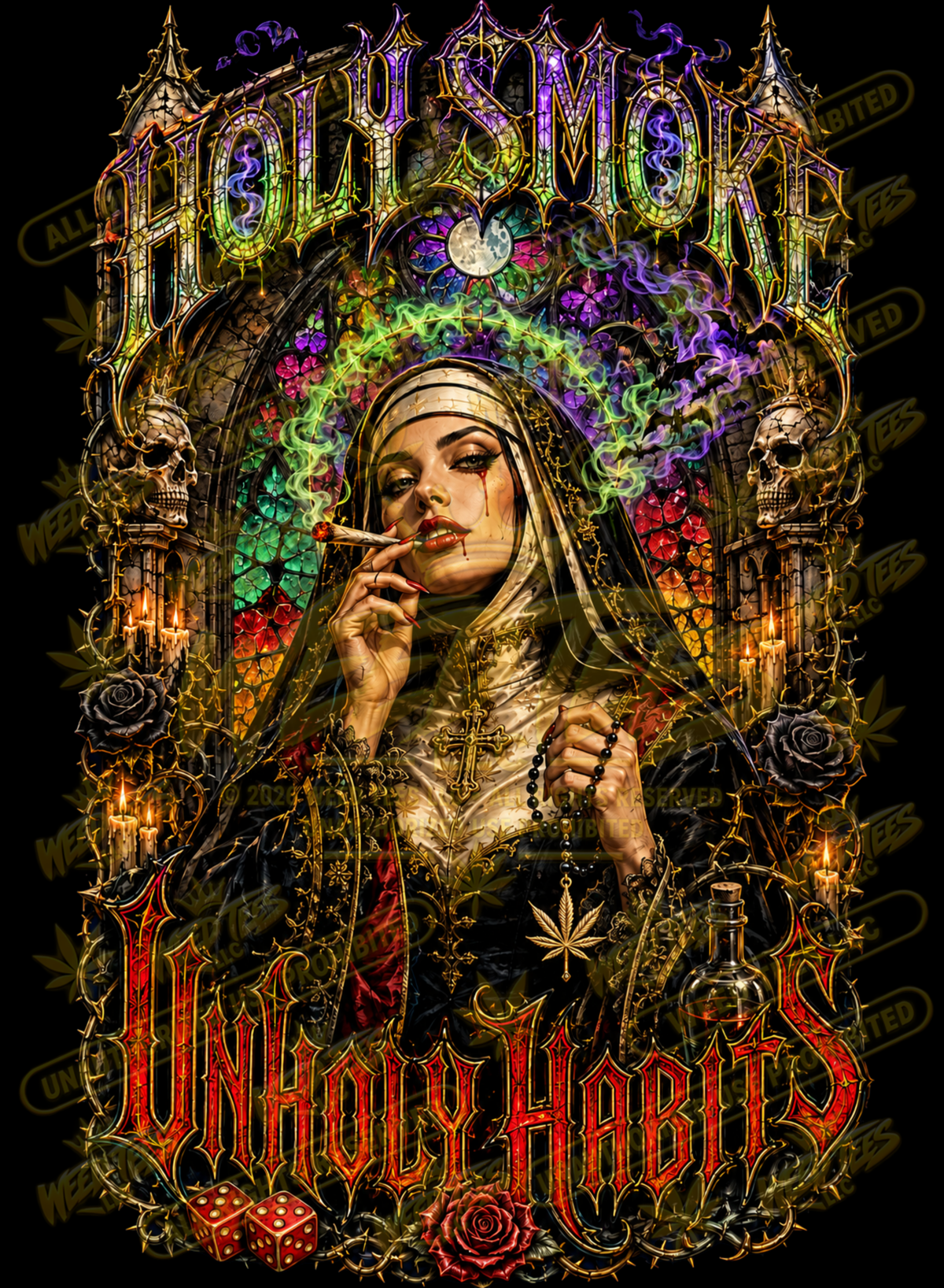 Holy Smoke, Unholy Habits – Classic Unisex Pullover Hoodie