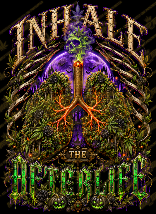 Inhale The Afterlife | Halloween Stoner T-Shirt