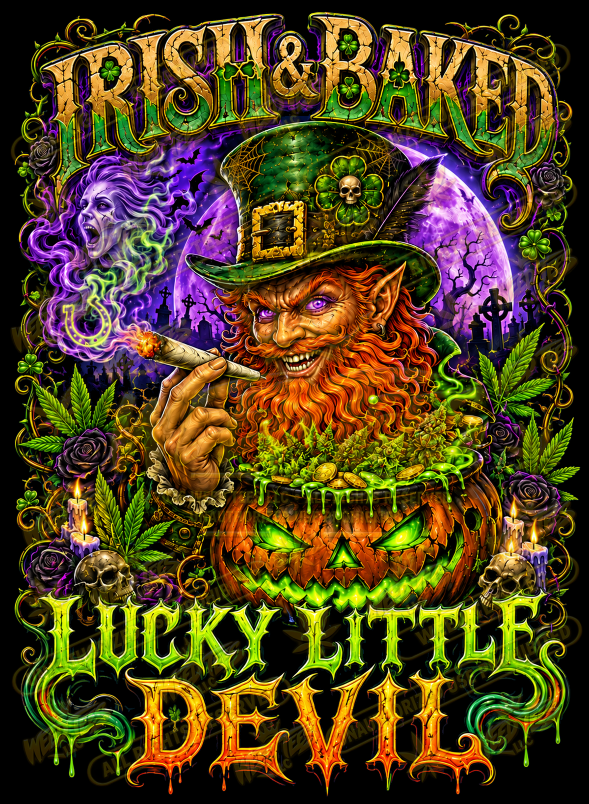 Irish & Baked: Lucky Little Devil – Classic Unisex Pullover Hoodie
