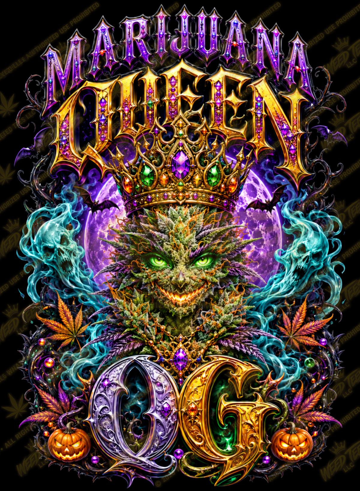 Marijuana Queen OG | Halloween Stoner T-Shirt