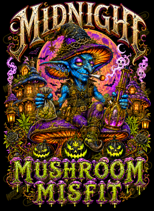 Midnight Mushroom Misfit – Classic Unisex Pullover Hoodie