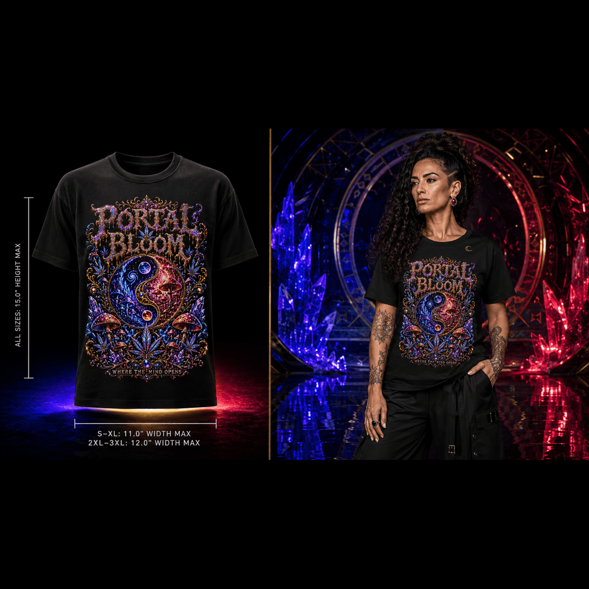 Portal Bloom – Where the Mind Opens Psychedelic Graphic Tee