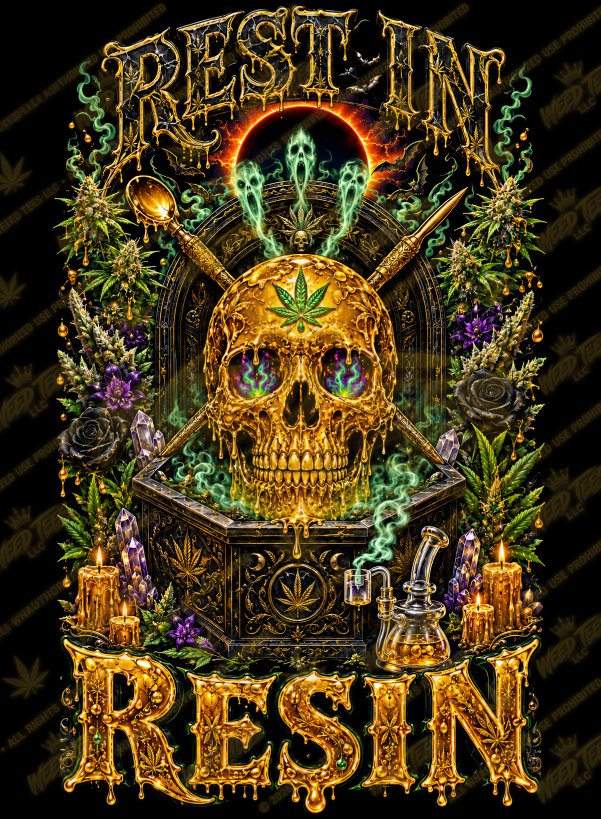 Rest in Resin | Halloween Stoner T-Shirt