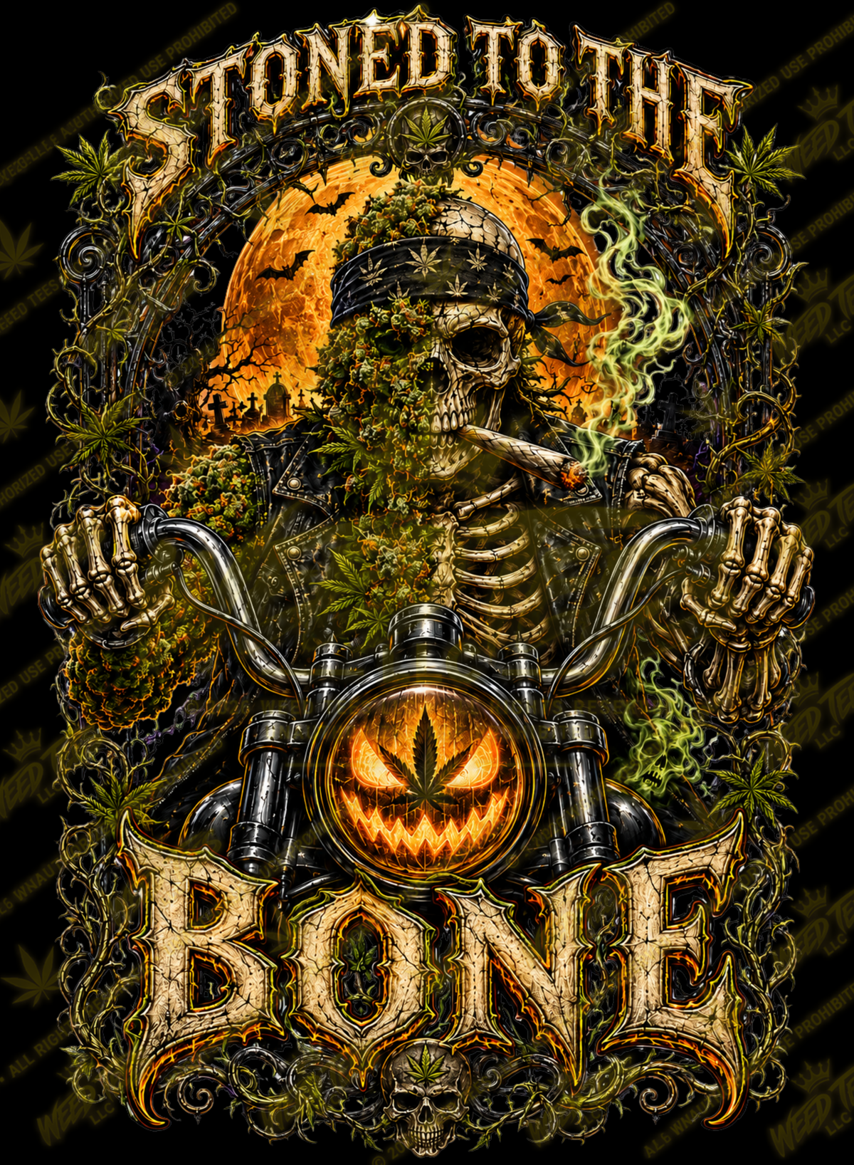 Stoned to the Bone | Halloween Stoner T-Shirt