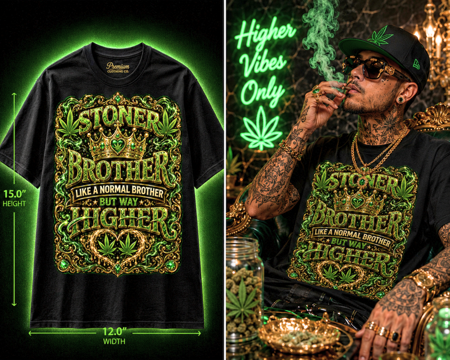 Stoner Brother – Premium Cannabis Graphic Tee