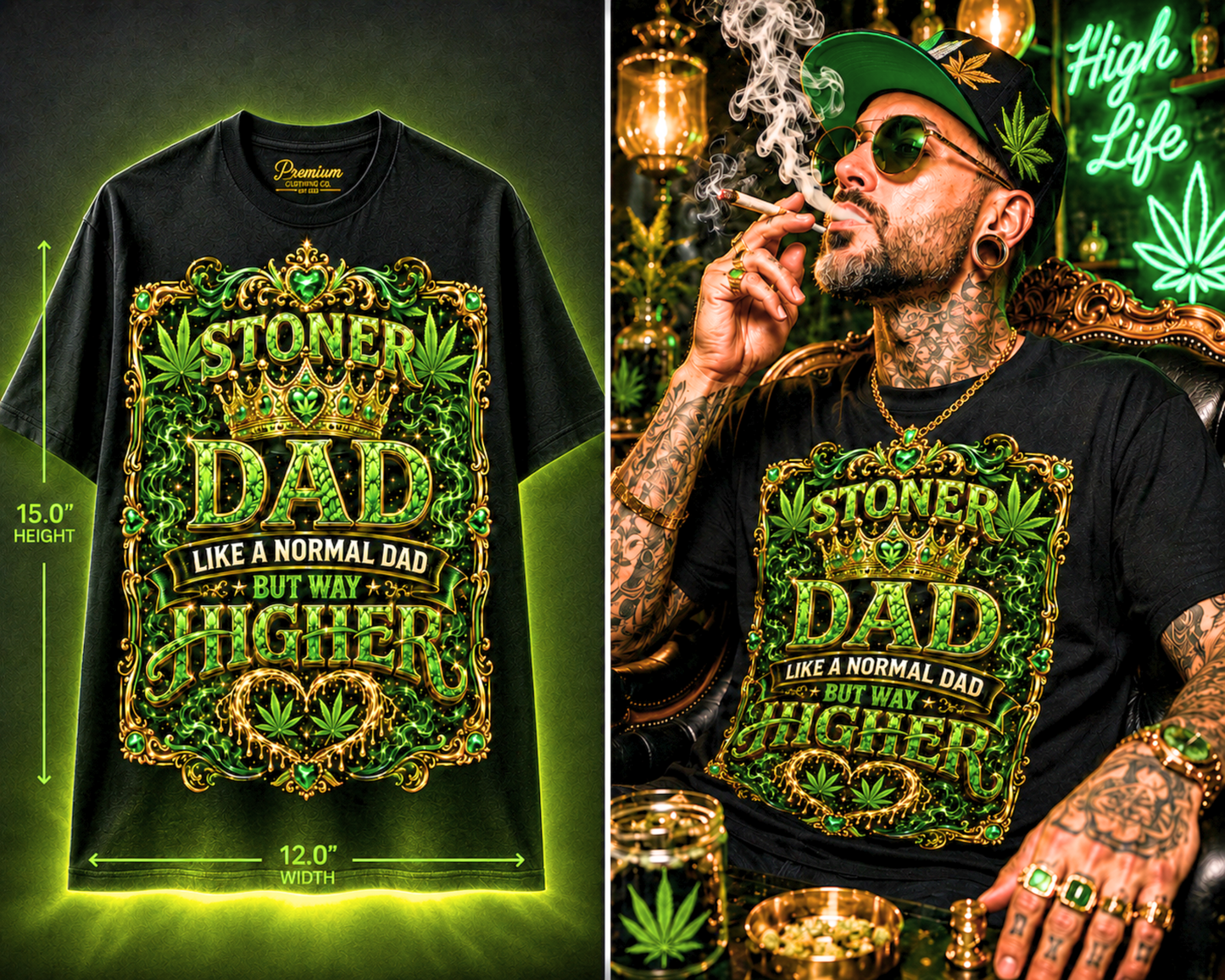 Stoner Dad – Premium Cannabis Graphic Tee