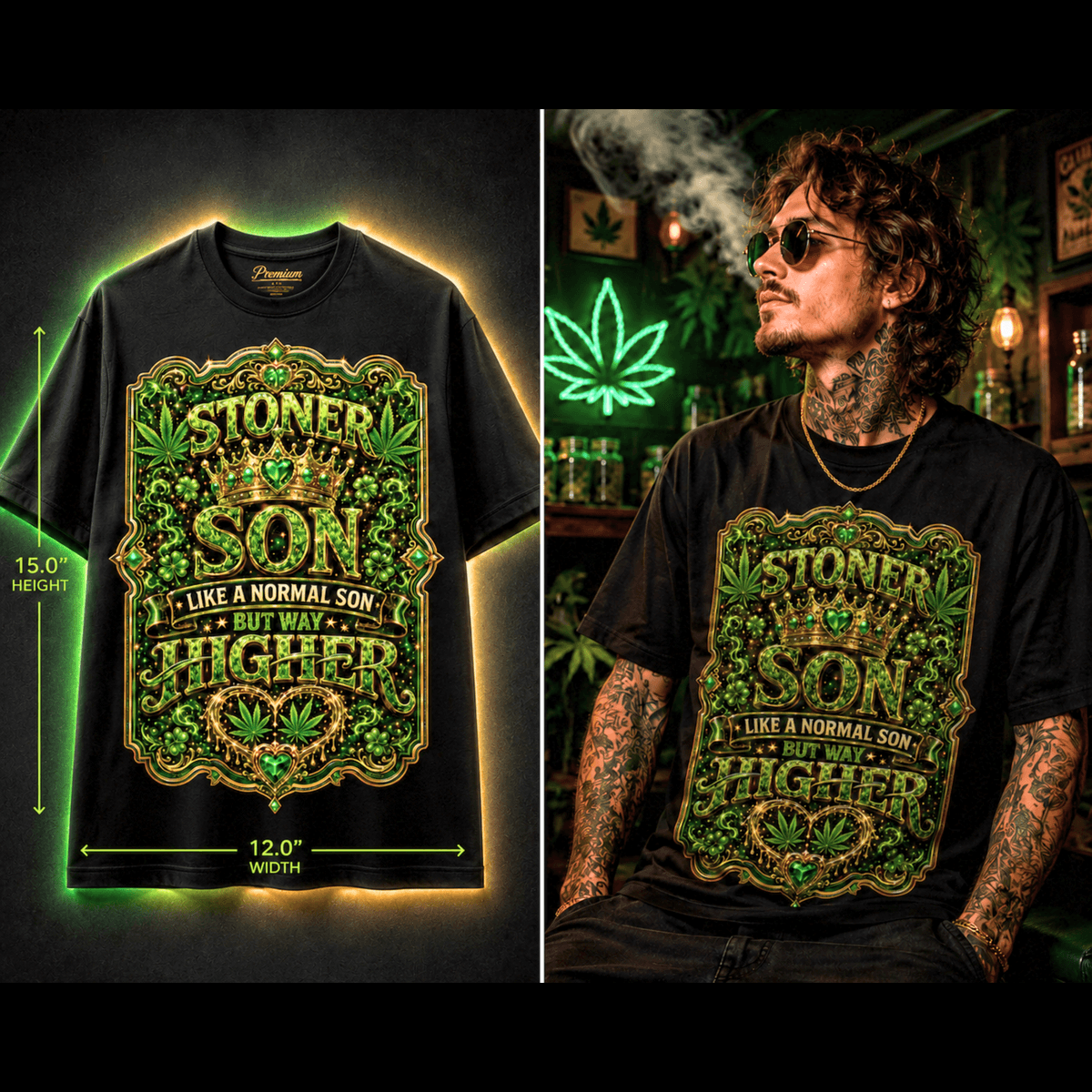 Stoner Son – Premium Cannabis Graphic Tee