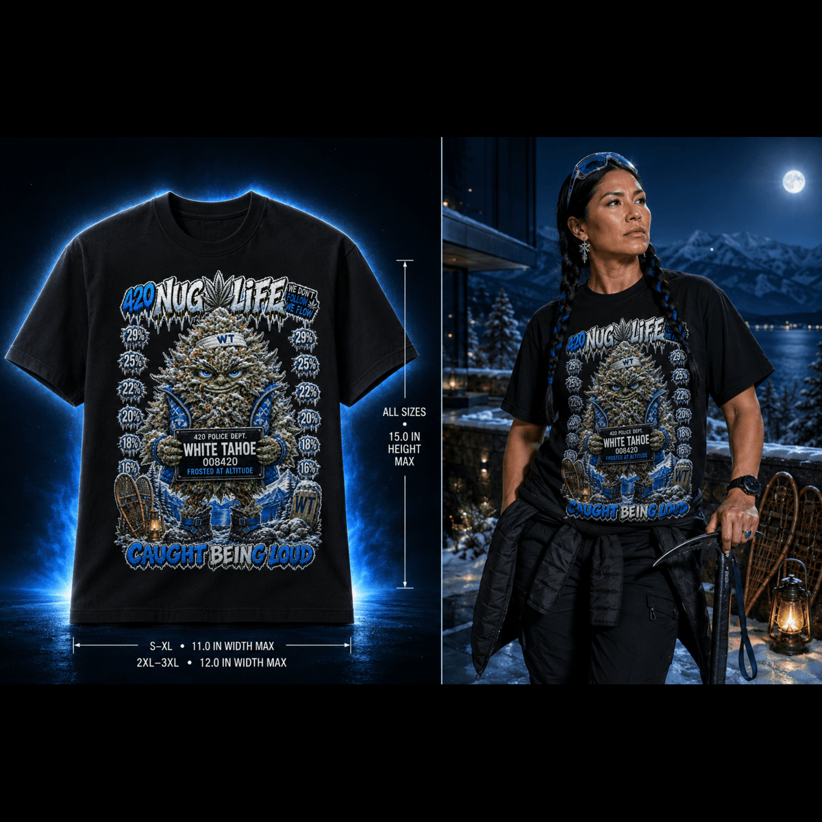 White Tahoe – Caught Being Loud Cannabis Graphic Tee