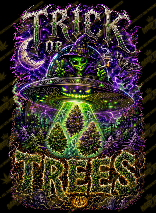 Trick or Trees | Halloween Stoner T-Shirt