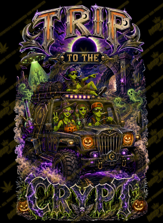 Trip to the Crypt | Halloween Stoner T-Shirt