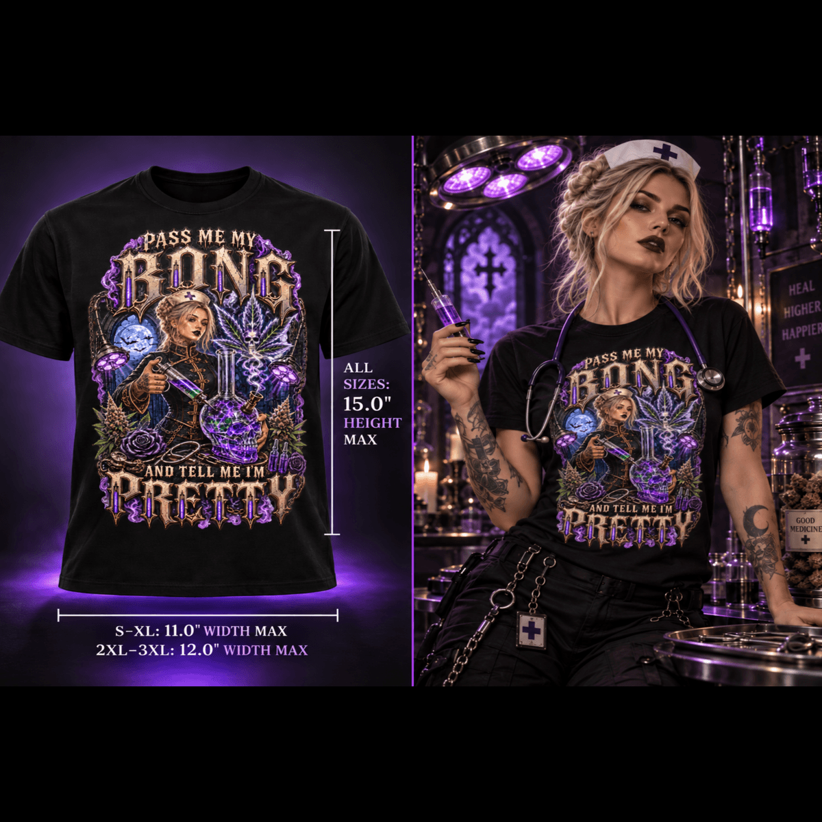 Pass Me My Bong & Tell Me I’m Pretty | Stoner T-Shirt