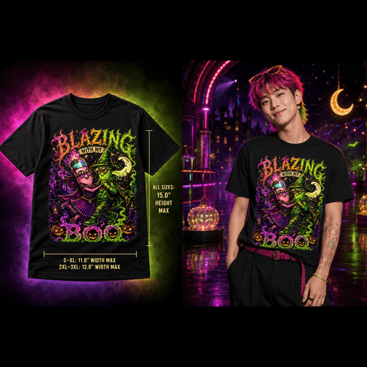 Blazing With My Boo | Halloween Stoner T-Shirt