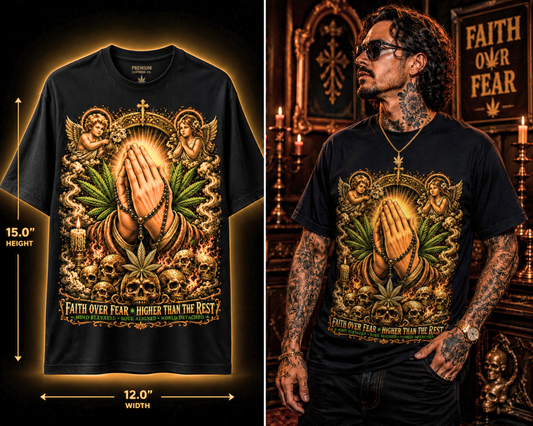 Faith Over Fear – Premium Cannabis Graphic Tee