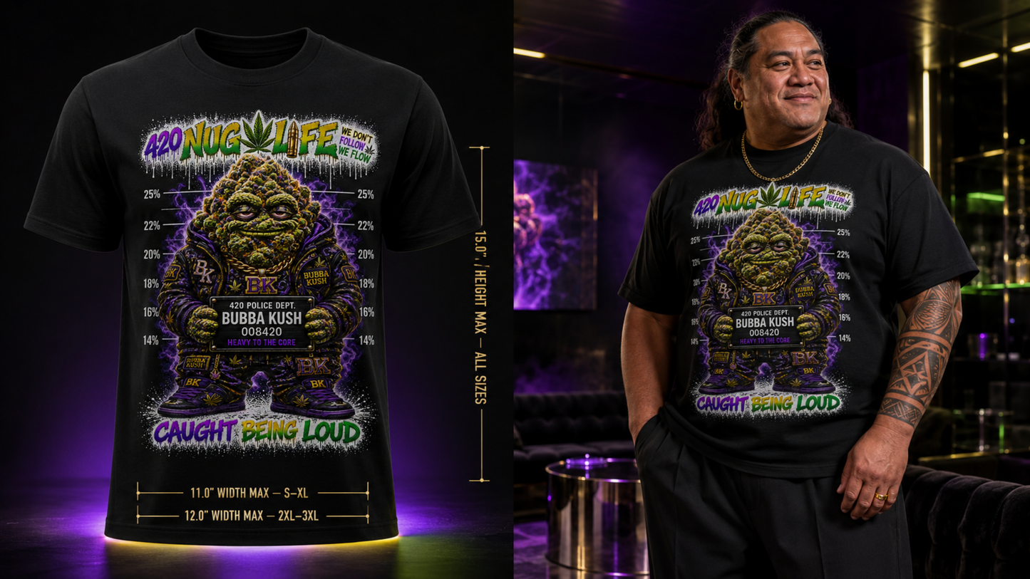 Bubba Kush – Caught Being Loud Cannabis Graphic Tee