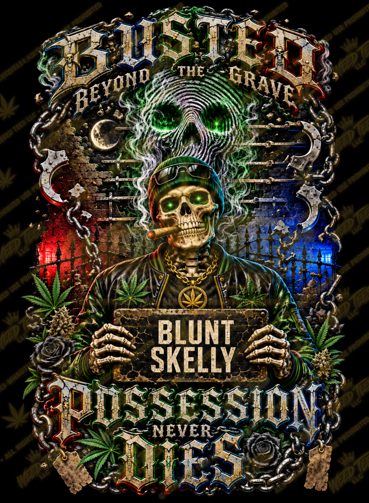 Busted Beyond the Grave | Halloween Stoner T-Shirt