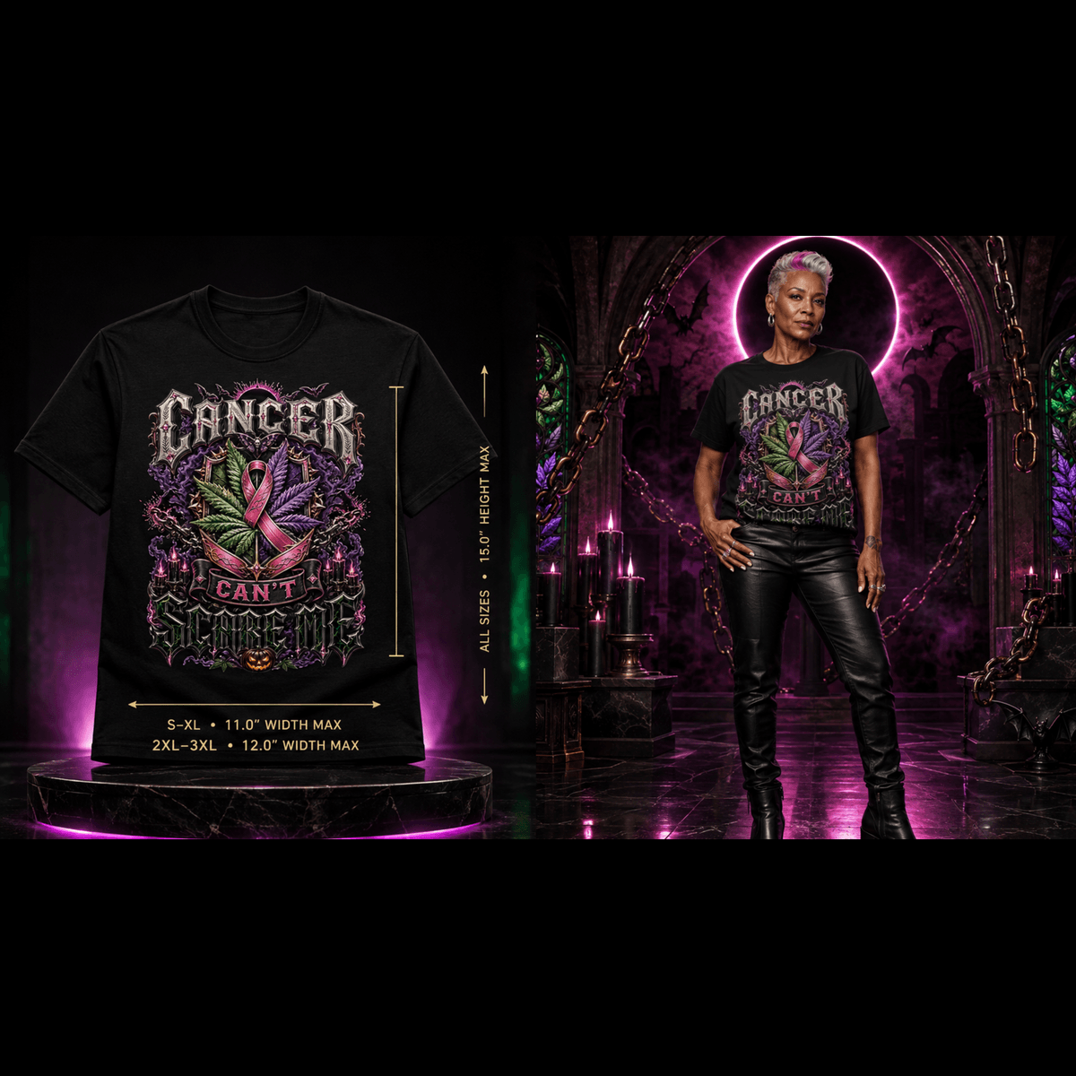 Cancer Can’t Scare Me | Awareness Graphic T-Shirt