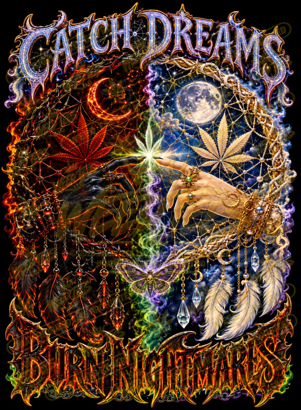 Catch Dreams, Burn Nightmares | Funny Stoner T-Shirt