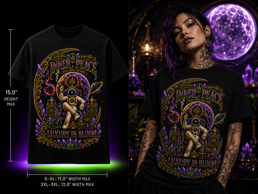 Inner Peace – Luxury in Bloom Cannabis Graphic Tee