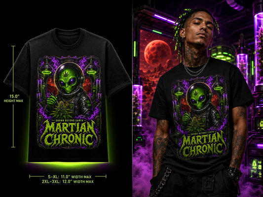 Martian Chronic – Premium Cannabis Alien Graphic Tee