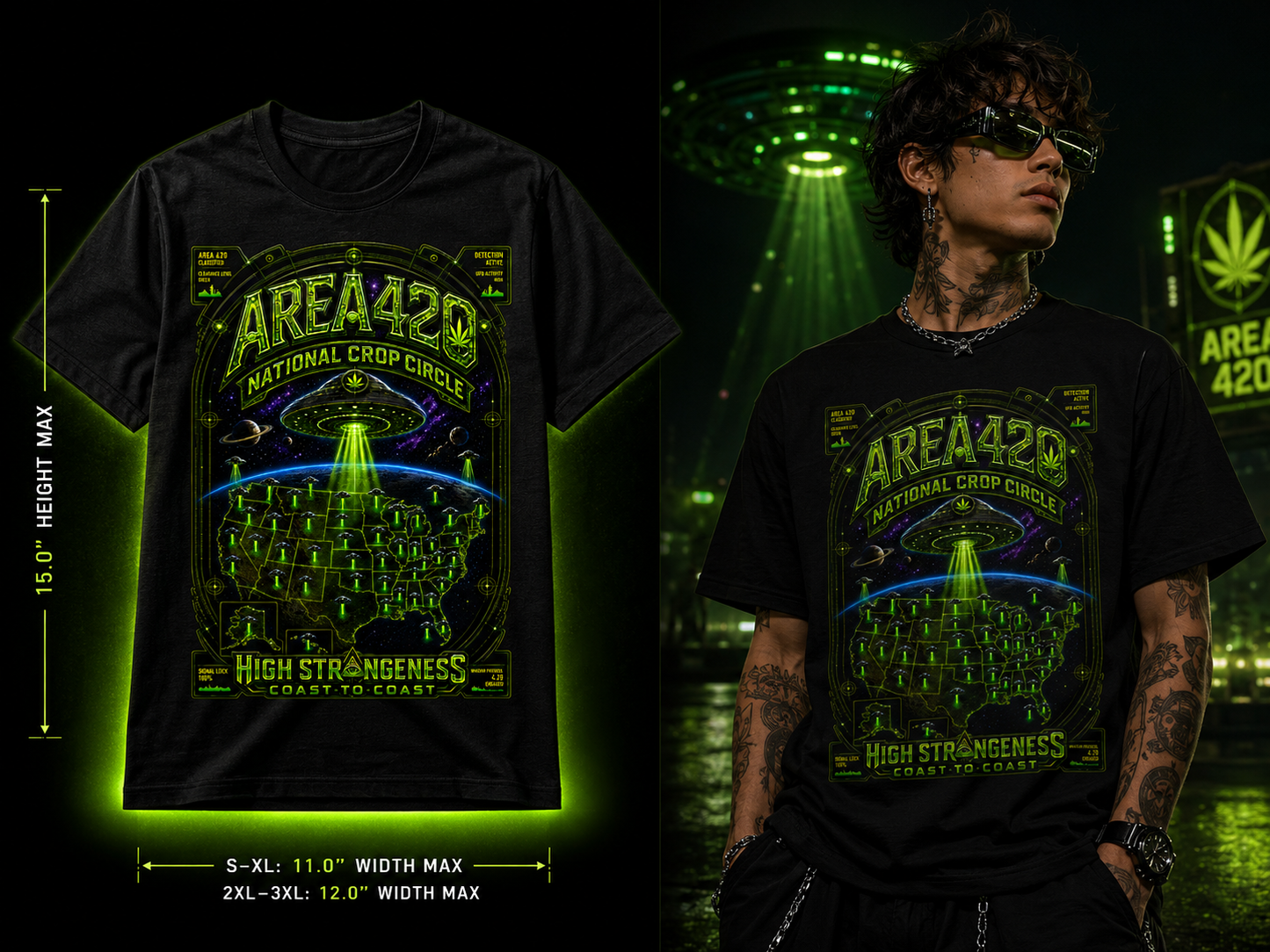 Area 420 – National Crop Circle Graphic Tee