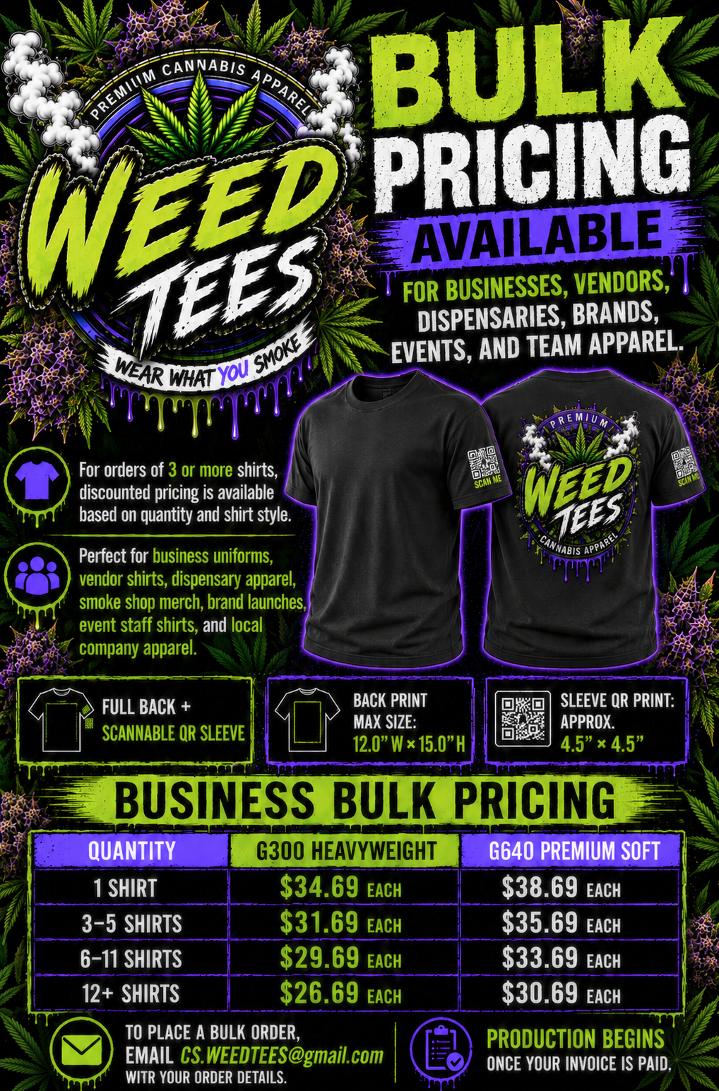 Custom T-Shirt – Upload Your Design (Upper Back & Side Sleeve Website QR Code Print)