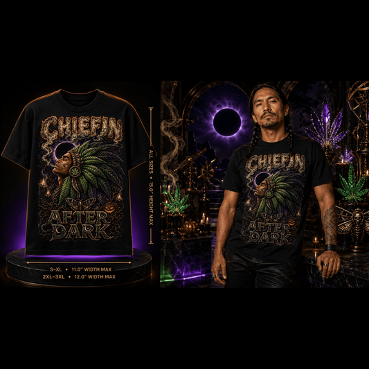 Chiefin After Dark | Funny Stoner T-Shirt