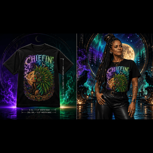 Chiefin With the Spirits | Funny Stoner T-Shirt
