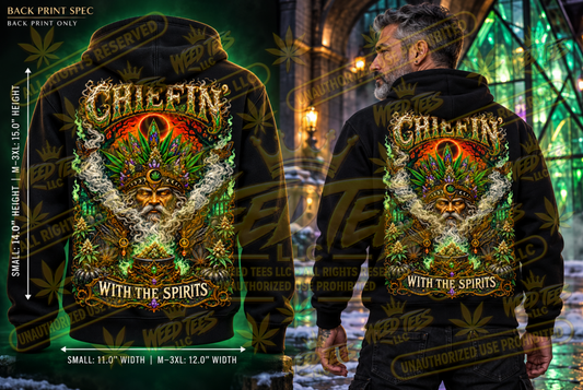 Chiefin’ With the Spirits – Classic Unisex Pullover Hoodie