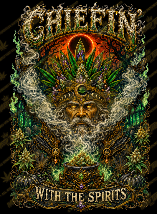 Chiefin With the Spirits (Men's) | Funny Stoner T-Shirt