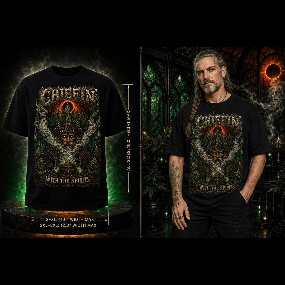 Chiefin With the Spirits (Men's) | Funny Stoner T-Shirt