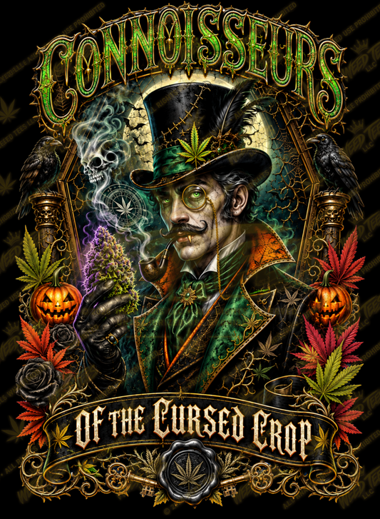 Cursed Crop Connoisseur | Halloween Stoner T-Shirt
