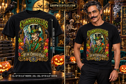 Connoisseurs of the Cursed Crop | Halloween Stoner T-Shirt