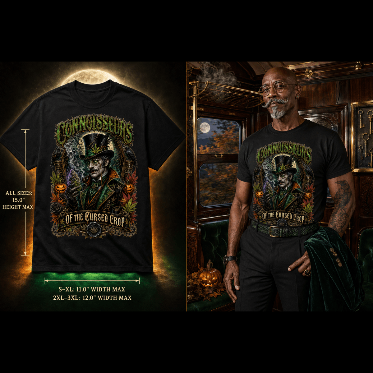 Cursed Crop Connoisseur | Halloween Stoner T-Shirt