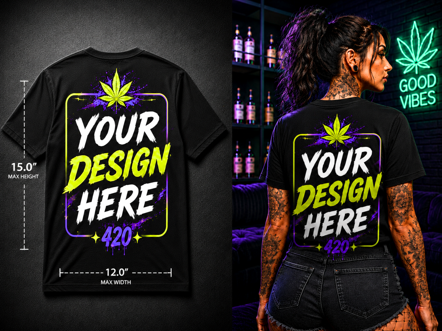 Custom T-Shirt – Upload Your Design (Upper Back Print)