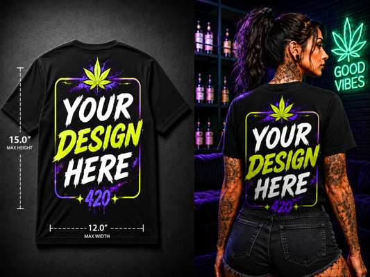 Custom T-Shirt – Upload Your Design (Upper Back Print)