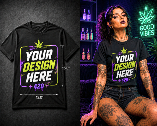 Custom T-Shirt – Upload Your Design (Upper Chest Print)