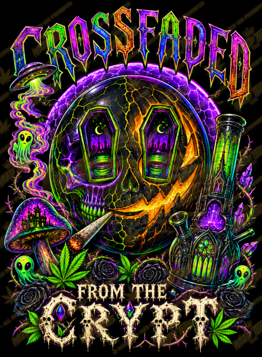 Crossfaded From the Crypt | Halloween Stoner T-Shirt