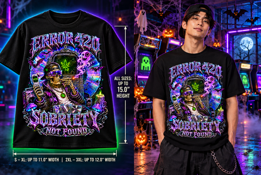 Error 420: Sobriety Not Found | Halloween Stoner T-Shirt