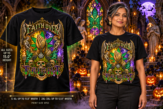 Faith Over Fright | Halloween Stoner T-Shirt
