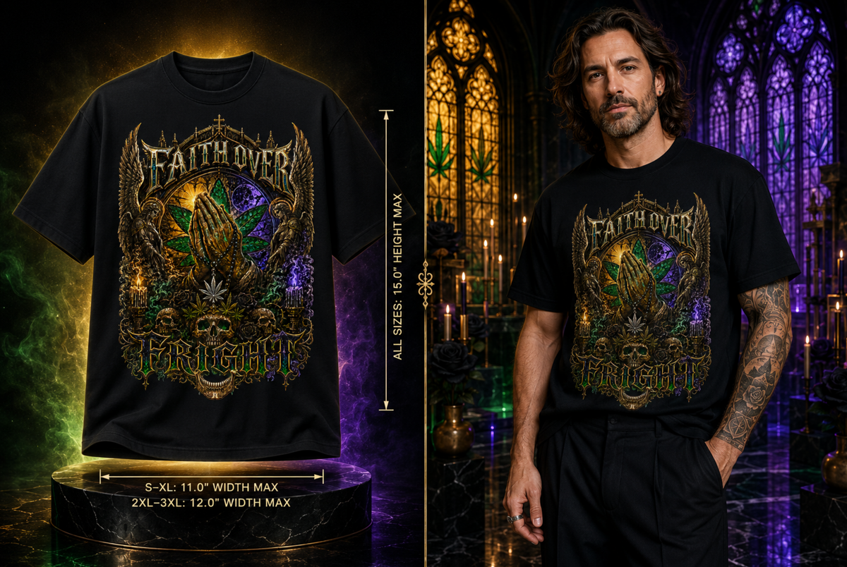 Faith Over Fright | Halloween Stoner T-Shirt