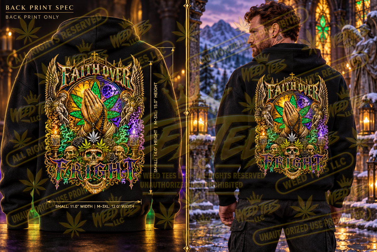 Faith Over Fright – Classic Unisex Pullover Hoodie