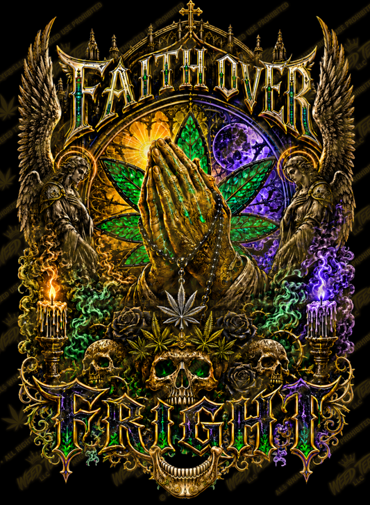 Faith Over Fright | Halloween Stoner T-Shirt