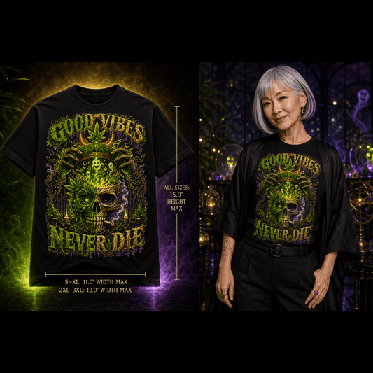 Good Vibes Never Die | Halloween Stoner T-Shirt