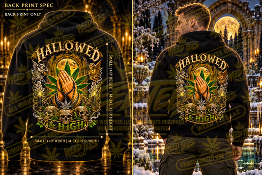 Hallowed & High – Classic Unisex Pullover Hoodie